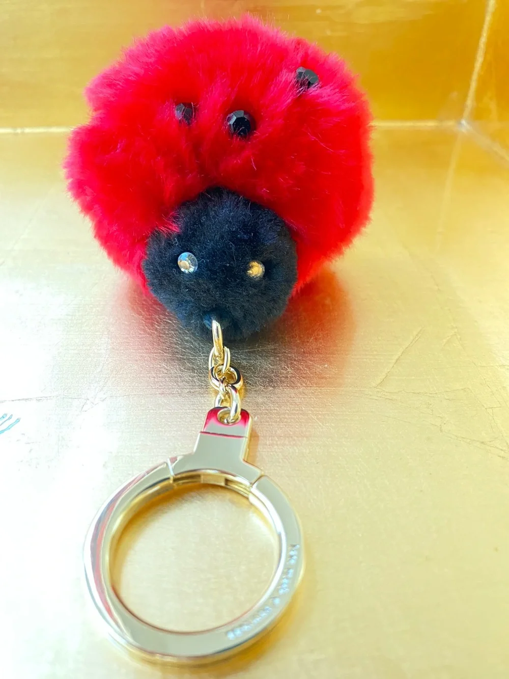 Cute Kate Spade New York Bag Charm. Ladybug Pom Pom